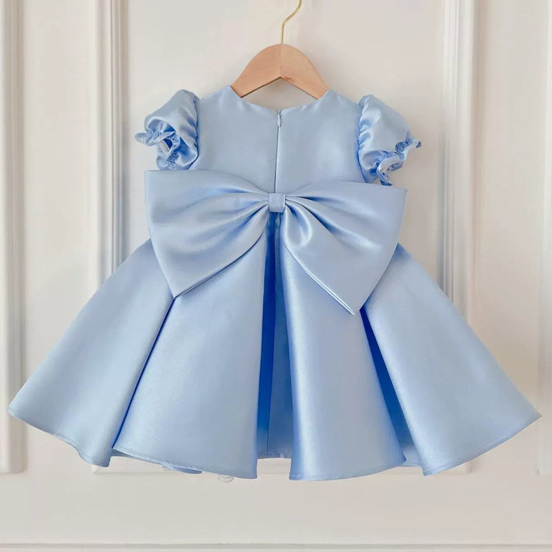 Blue Girls Birthday Dress Baby Party Princess Dress