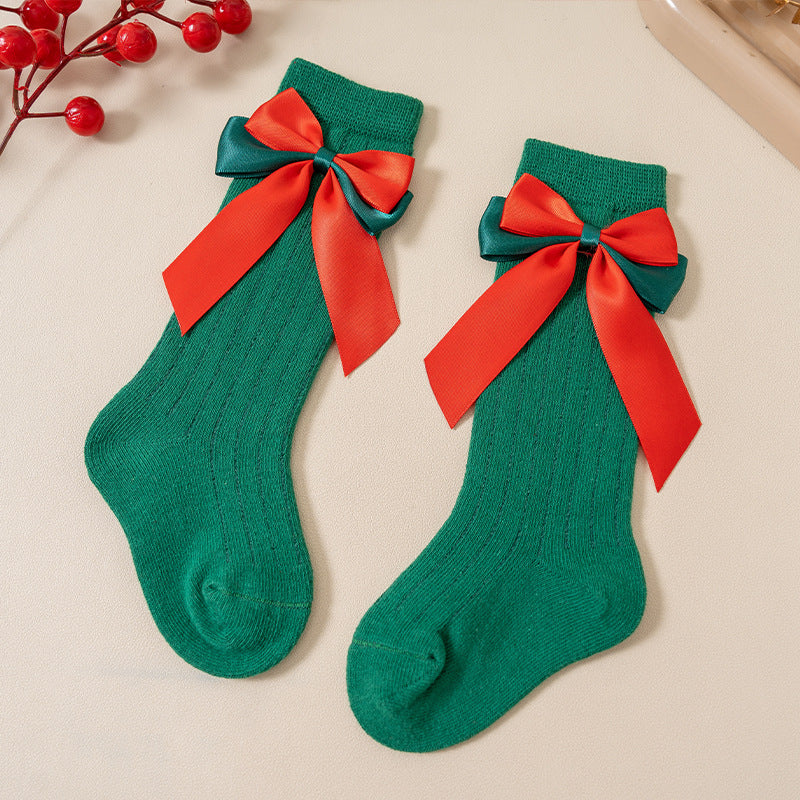Girls' New Year Christmas Mid-calf Socks