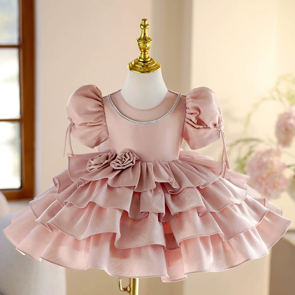Cute Girl Birthday Princess Dress Children Pink Party Dress