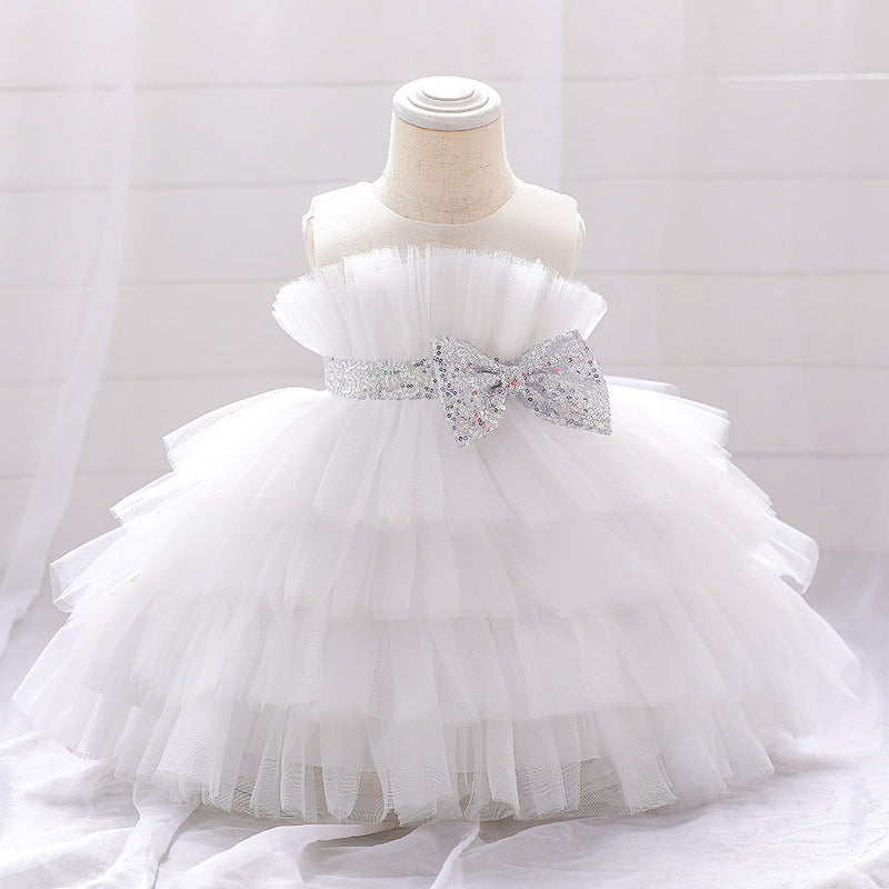 Girls Birthday Party Princess Dress Flower Girl Fluffy Cake Dress