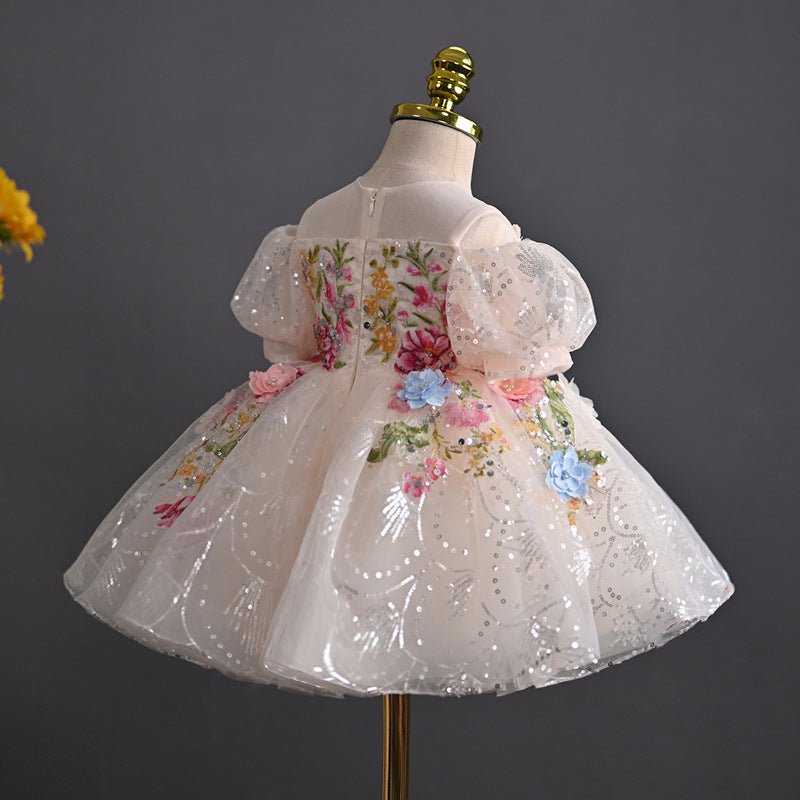 Girls Birthday Dress Children's Communion Princess Dress Flower Girl Dress