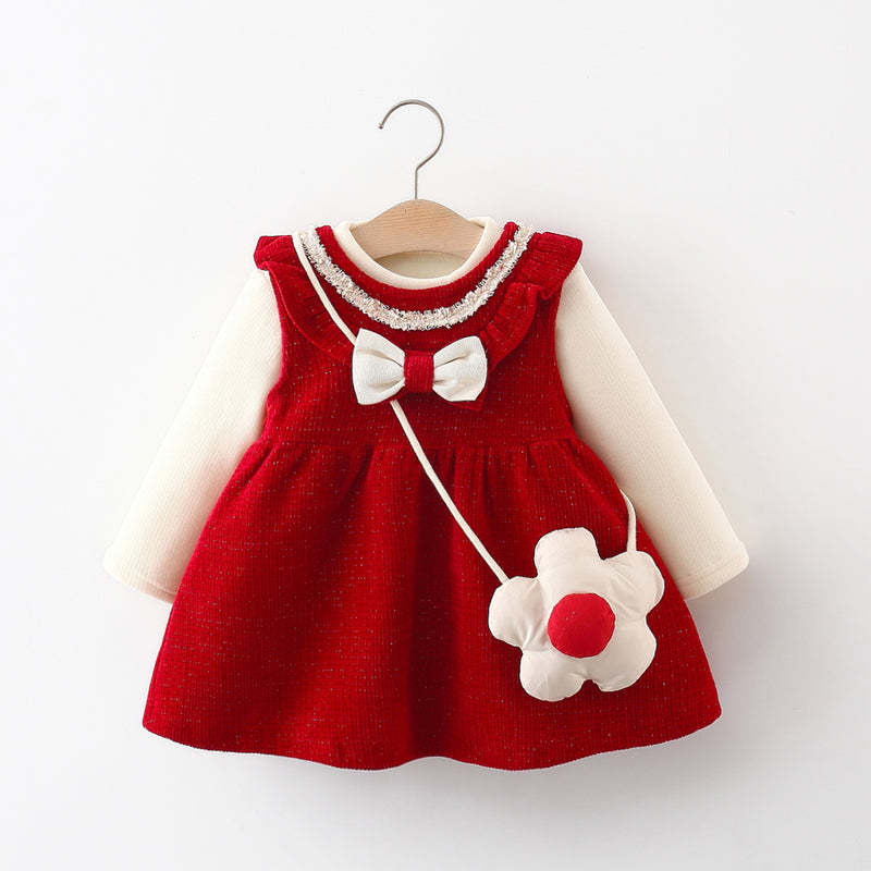 Girls Christmas Dresses Baby Girls Winter Flower Dresses