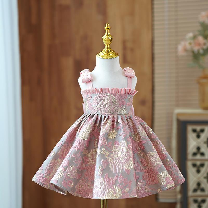 Cute Baby Girl Embroidery Dress Toddler Birthday  Communion Princess Dress