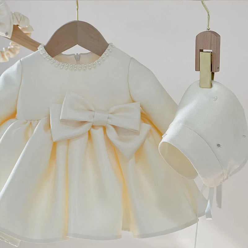 Elegant Baby Girl Bow Ball Gown Toddler Formal Dresses