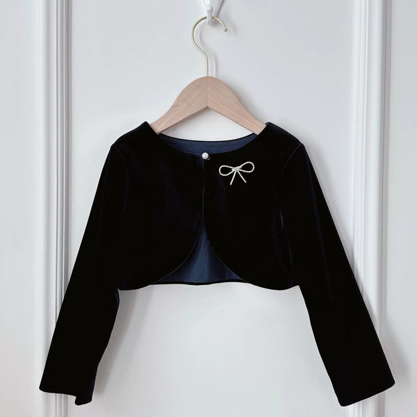 Baby Girls Velvet Long Sleeve Short Jacket