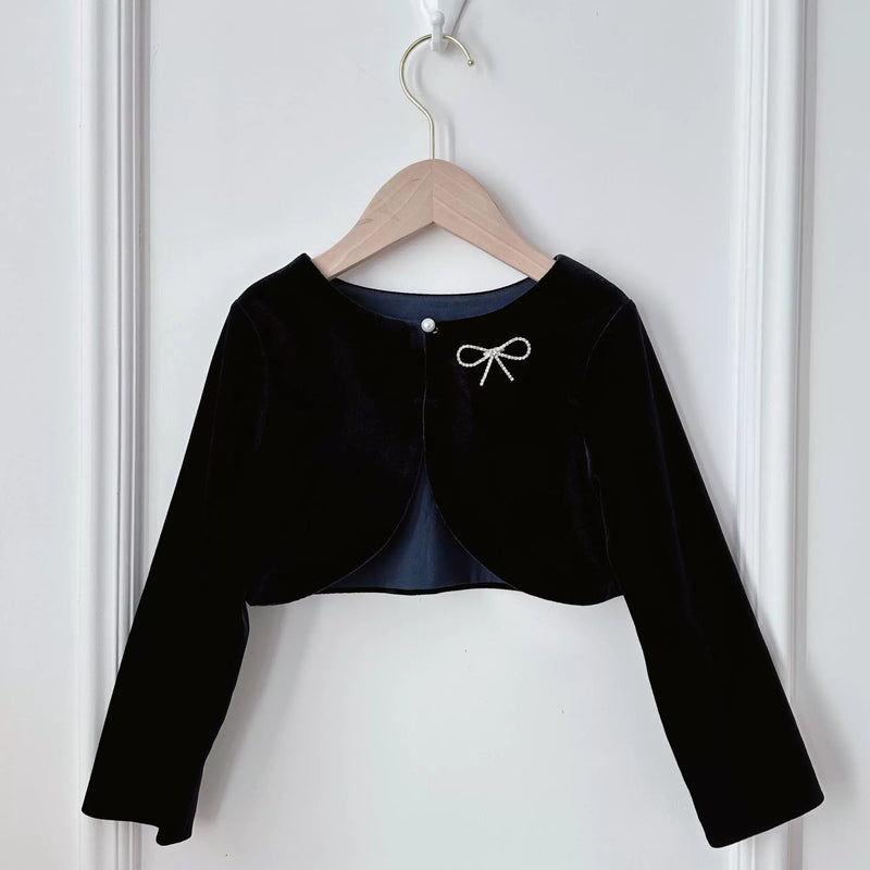 Baby Girls Velvet Long Sleeve Short Jacket