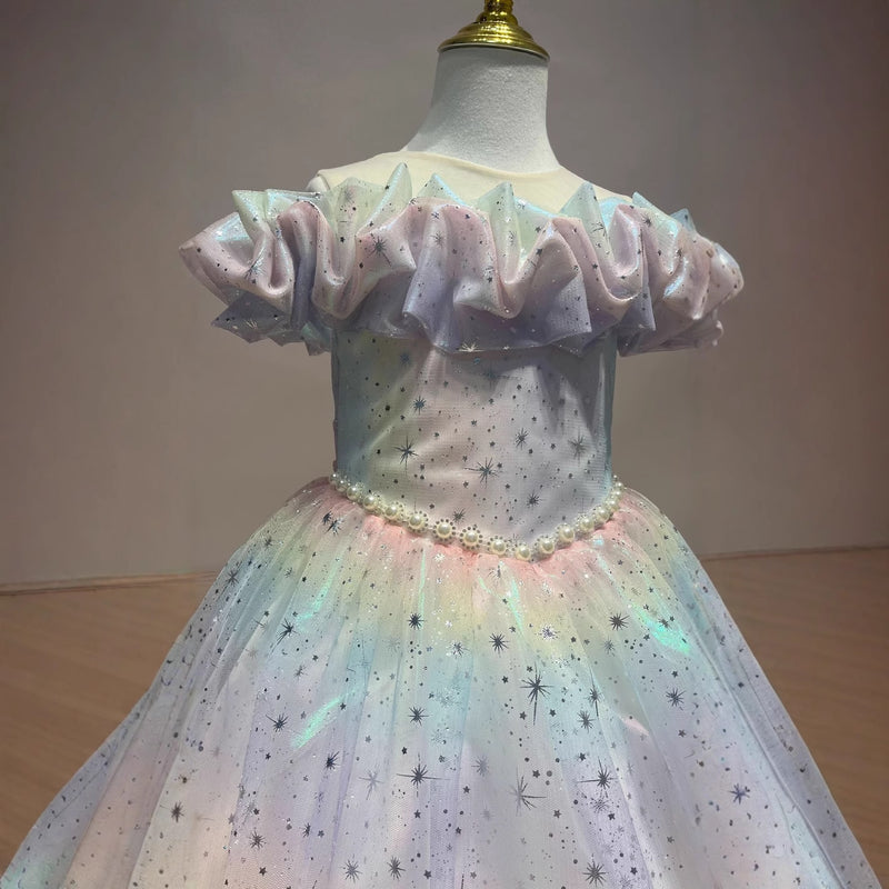 Girls Pageant Dress Girl Sequin Birthday Princess Dress