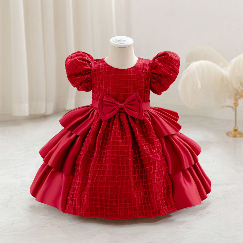 Baby Girl Birthday Party Dresses Toddler Bow-knot Noble Dress Little G –  marryshe