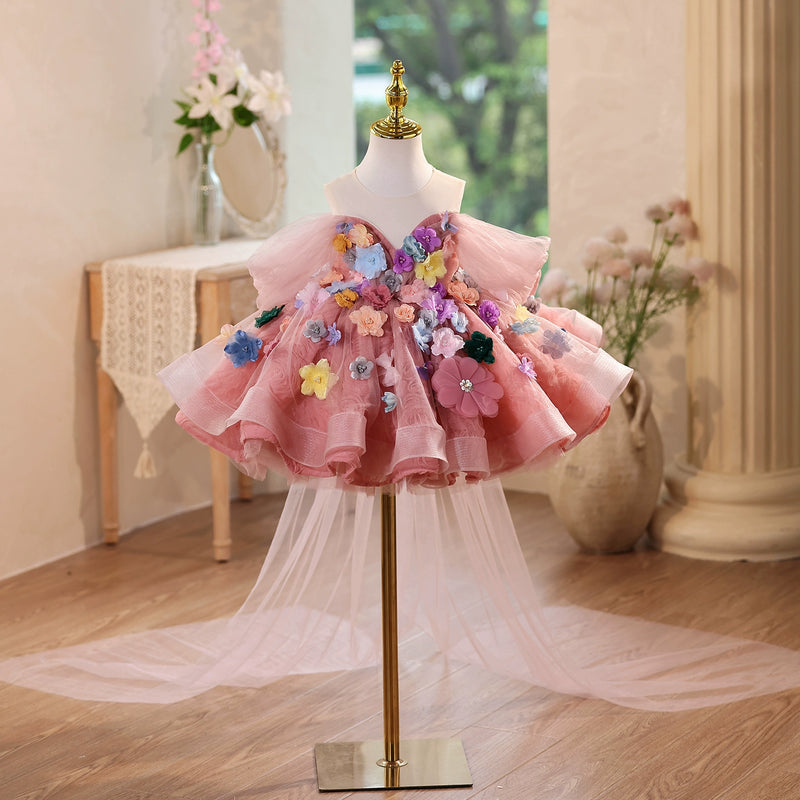 Girls' Elegant Toddler Ball Gowns Princess Dress Flower Girl Wedding Dress
