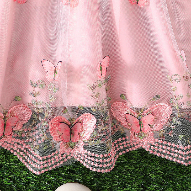 Summer Cute Girl Bow Mesh Princess Dress