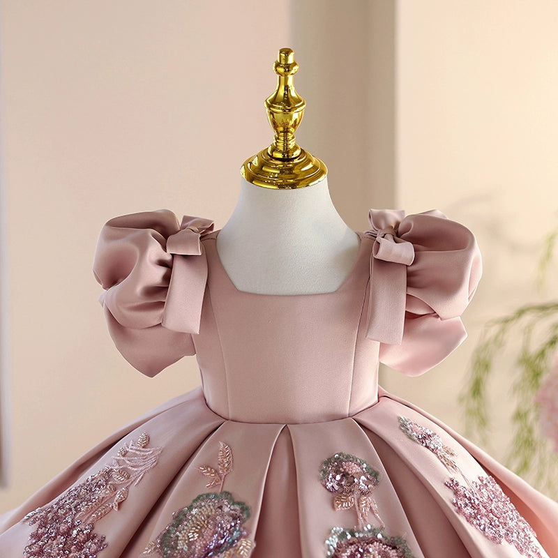 Girls Birthday Elegant Dress Flower Girl Wedding Princess Dress
