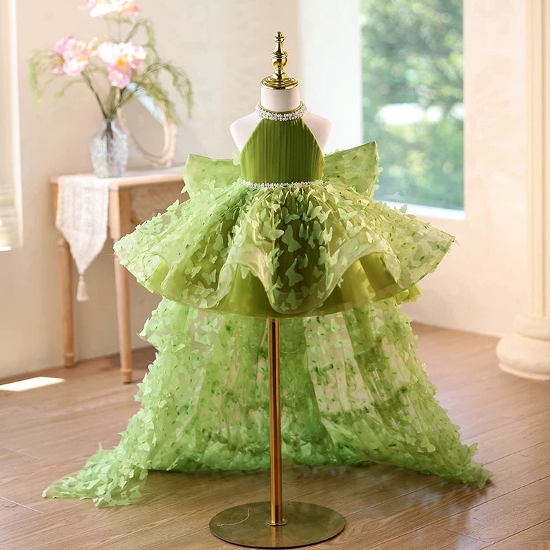 Girl Birthday Green Dresses Toddler Ball Gowns Girls Pageant Dresses