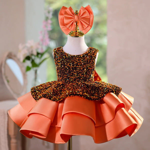 Baby Birthday Dress Children's Sequin Princess Dress Girls Christmas Dress