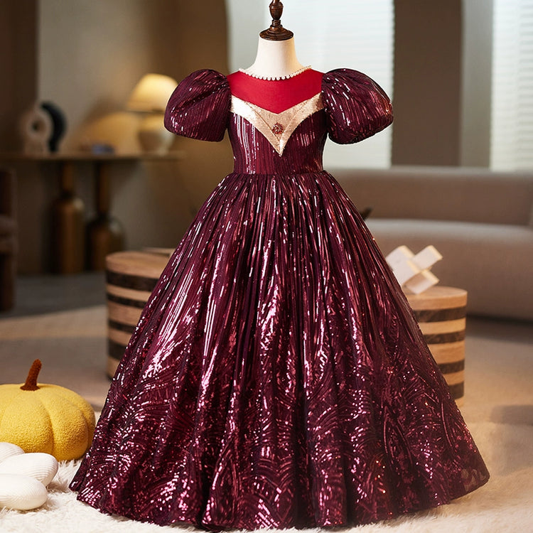 Flower Girl Red Dresses Girls Christening Dresses