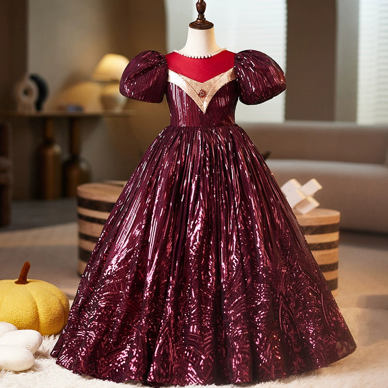 Flower Girl Red Dresses Girls Christening Dresses