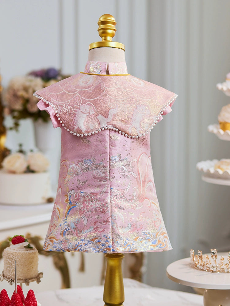 Baby Pink Birthday Princess Dress Girls Communion Dress