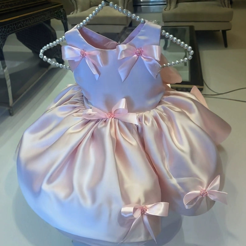Baby Girl Pink Dress Flower Girl Dress Girl Birthday Princess Dress