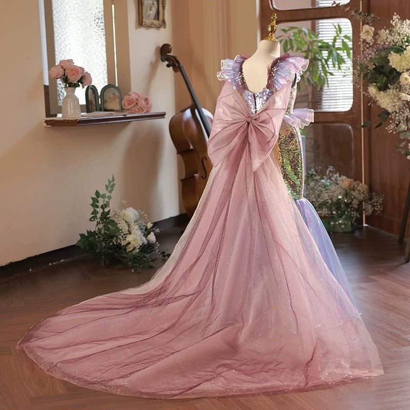 Baby Girl Mermaid Puffy Dress Toddler Birthday Princess Dress Baby Girl Mermaid Puffy Dress Toddler Birthday Princess Dress