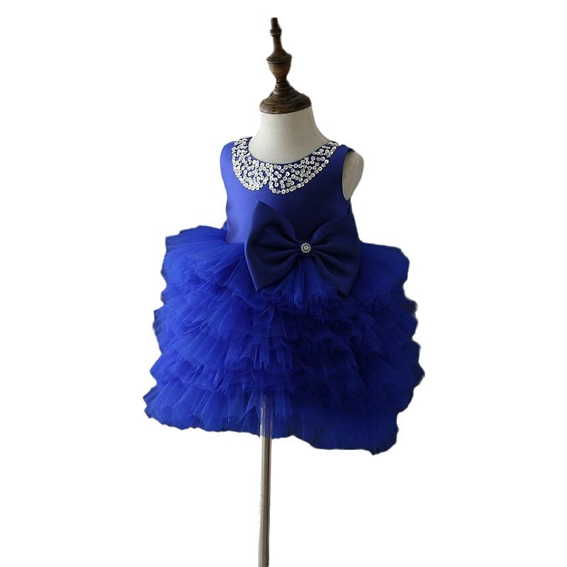 Baby Girl Pageant cupcake dress bow-knot princess dress