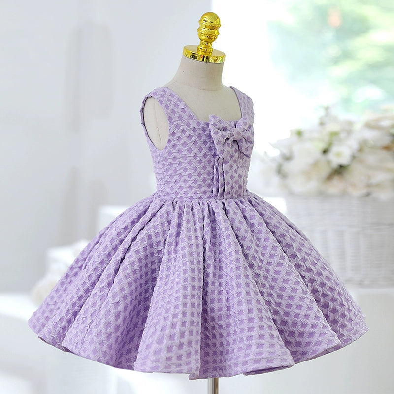 Children's Birthday Puffy Dress Girl Party Bow Princess Dress