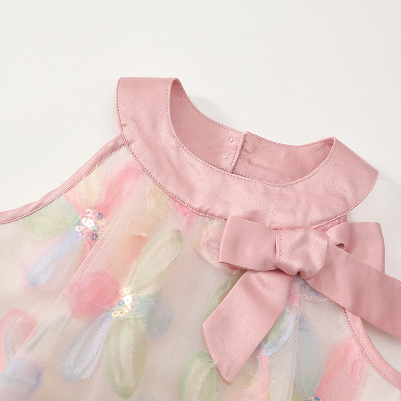 Girls Birthday Fluffy Dress Baby Girl Sleeveless Tank Dress
