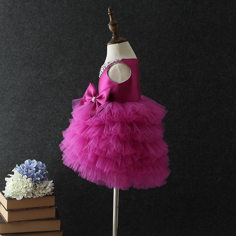 Baby Girl Pageant cupcake dress bow-knot princess dress