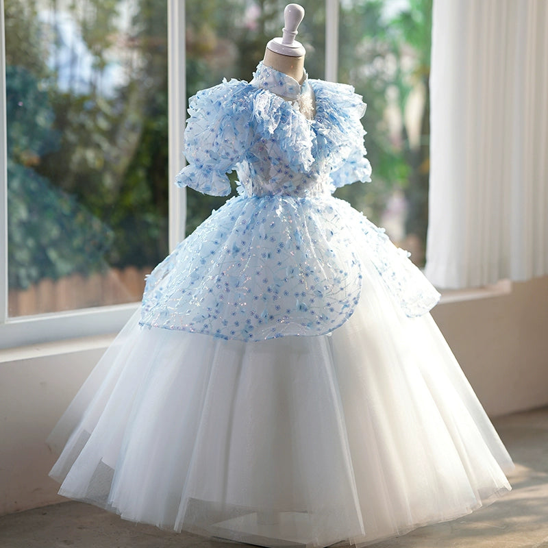 Elegant Baby Girl Butterfly Flower Girl Dress Toddler Birthday Princess Dress