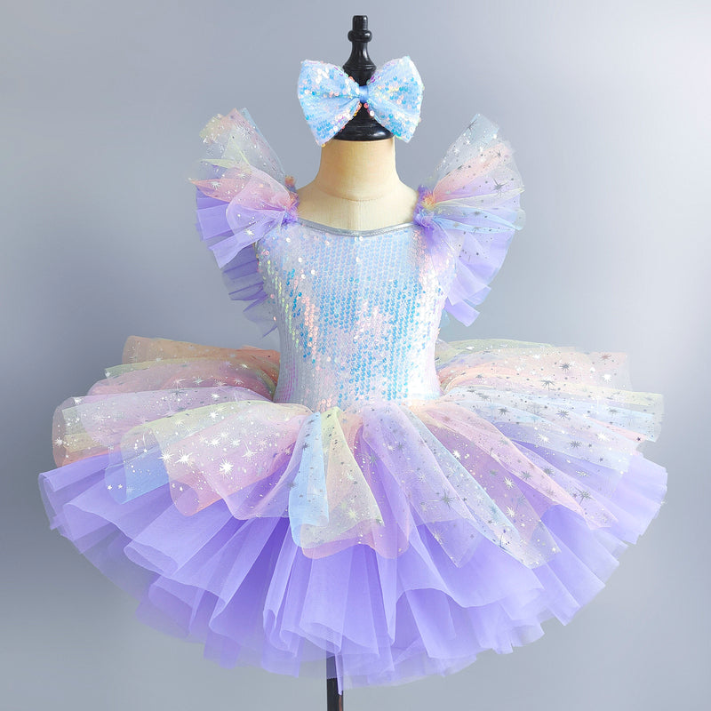 Cute Flower Girl Dress Girl Birthday Puffy Princess Dress
