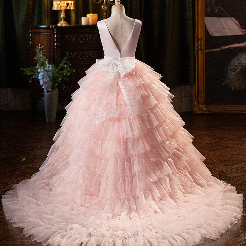 Girls Birthday Party Dress Children's Prom Princess Dress