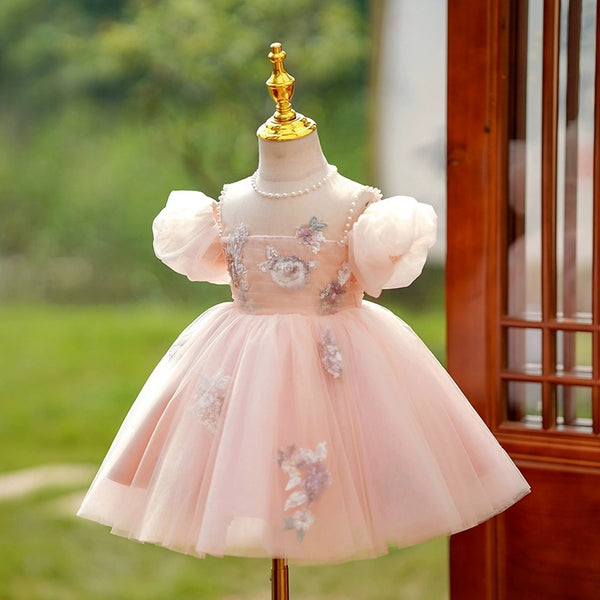 Children's Birthday Puffy Princess Dress Girls Communion Dress