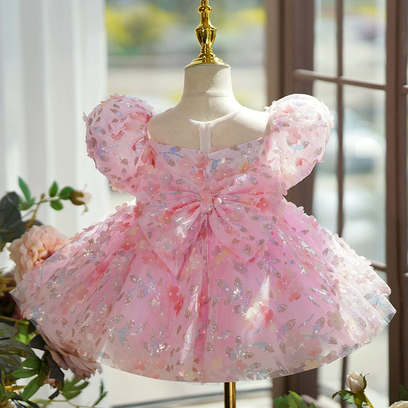 Cute Baby Girls Flower Formal Dresses Toddler Birthday Pageant Dresses