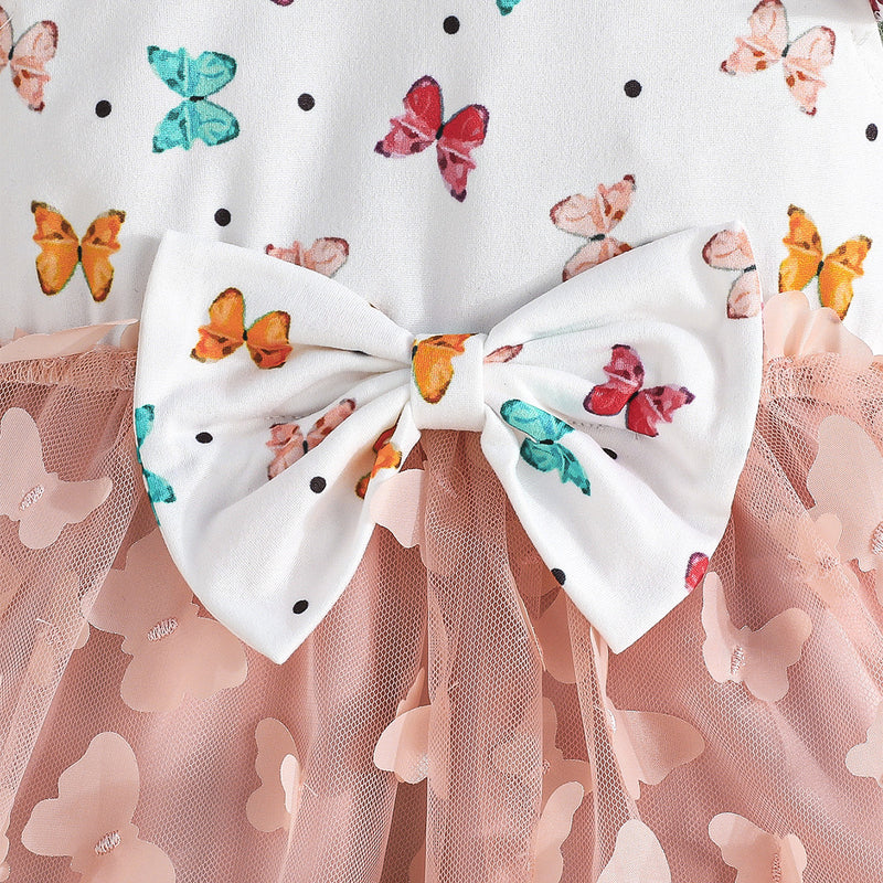 Summer New Girls Butterfly Cute Princess Dress