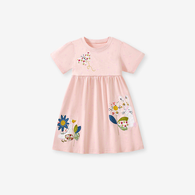 Summer Children's Cartoon Cotton Princess Dress Summer Children's Cartoon Cotton Princess Dress