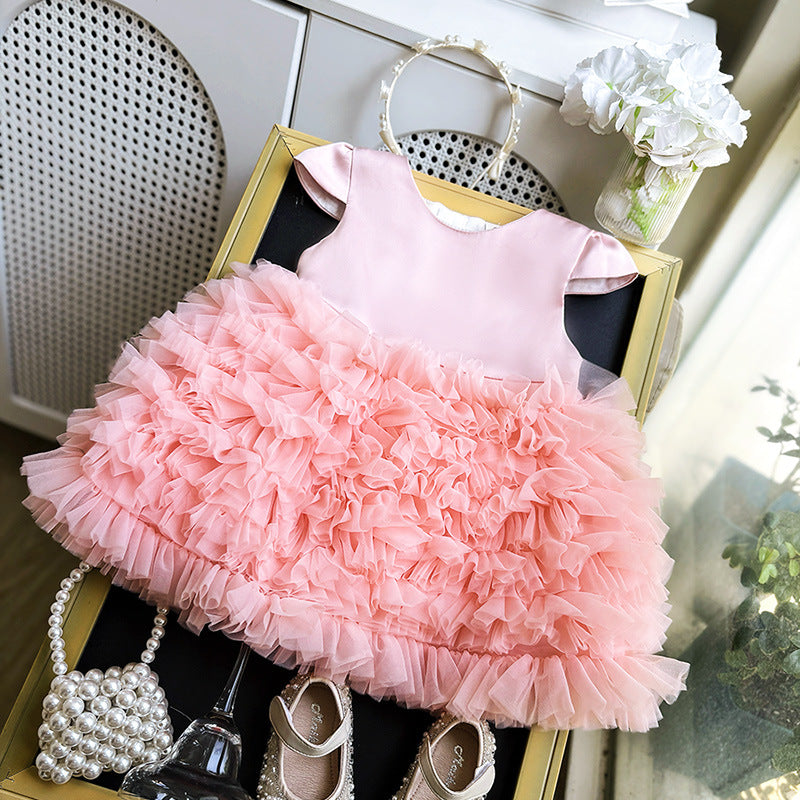Cute Baby Birthday Dress Girl's Communion Princess Dress