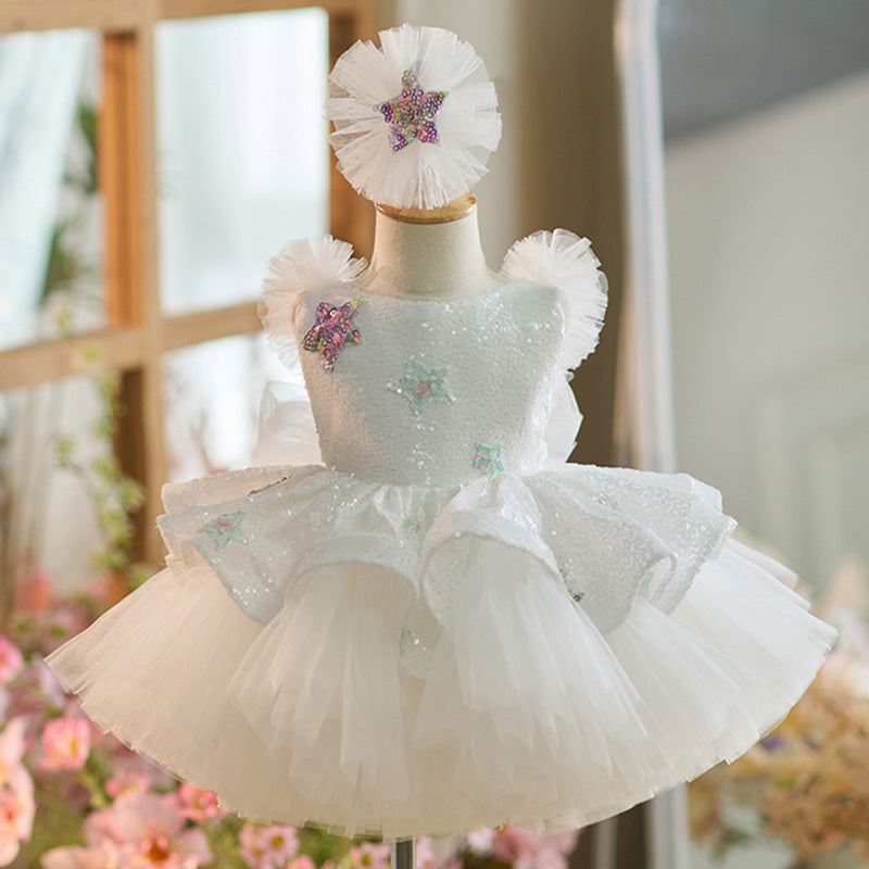 Flower Girl Dress Sequined Dress Toddler Birthday Party Princess Dress marryshe Flower Girl Dress Sequined Dress Toddler Birthday Party Princess Dress marryshe