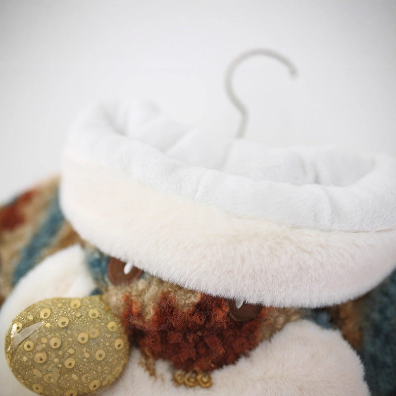 Girls' Winter Retro Deer Antler Cartoon Shawl