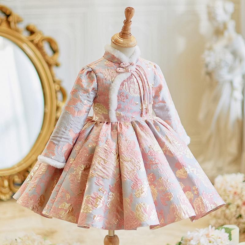 Baby Girl Birthday Dress Girl Communion Cheongsam Children Princess Dress