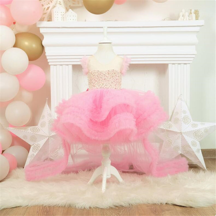 Luxurious Baby Girl  Fluffy Dress Costumes Dress Toddler Birthday Princess Dress