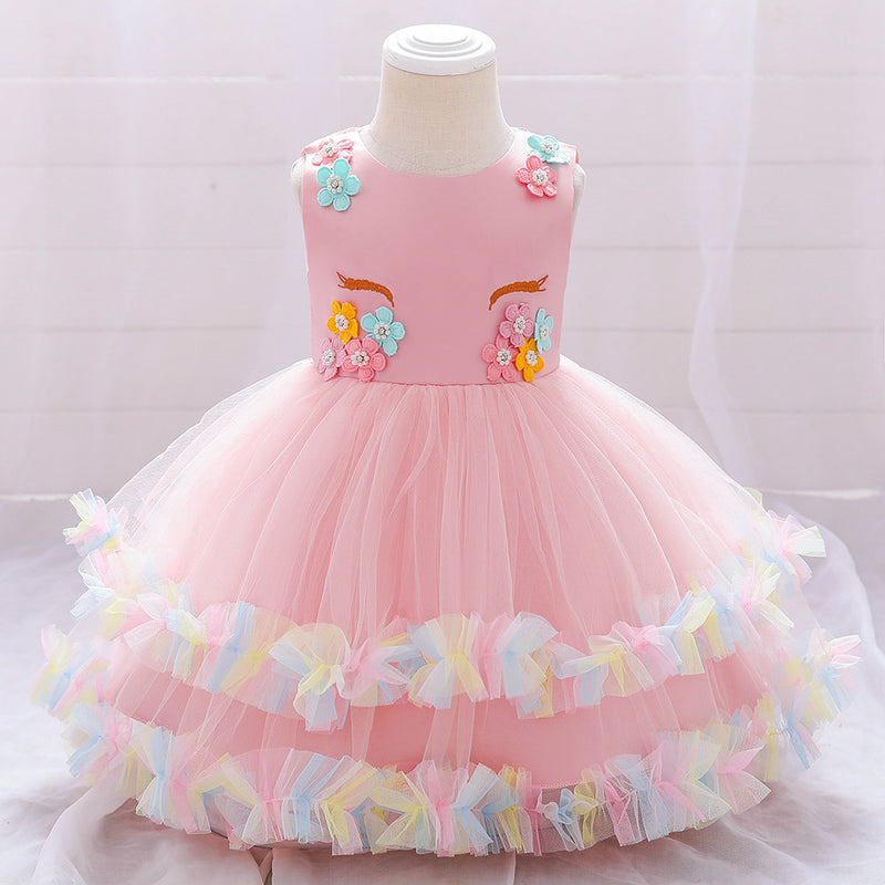 Baby Girl First Communion Dress Toddler Birthday Party Dress Girl Formal Dresses