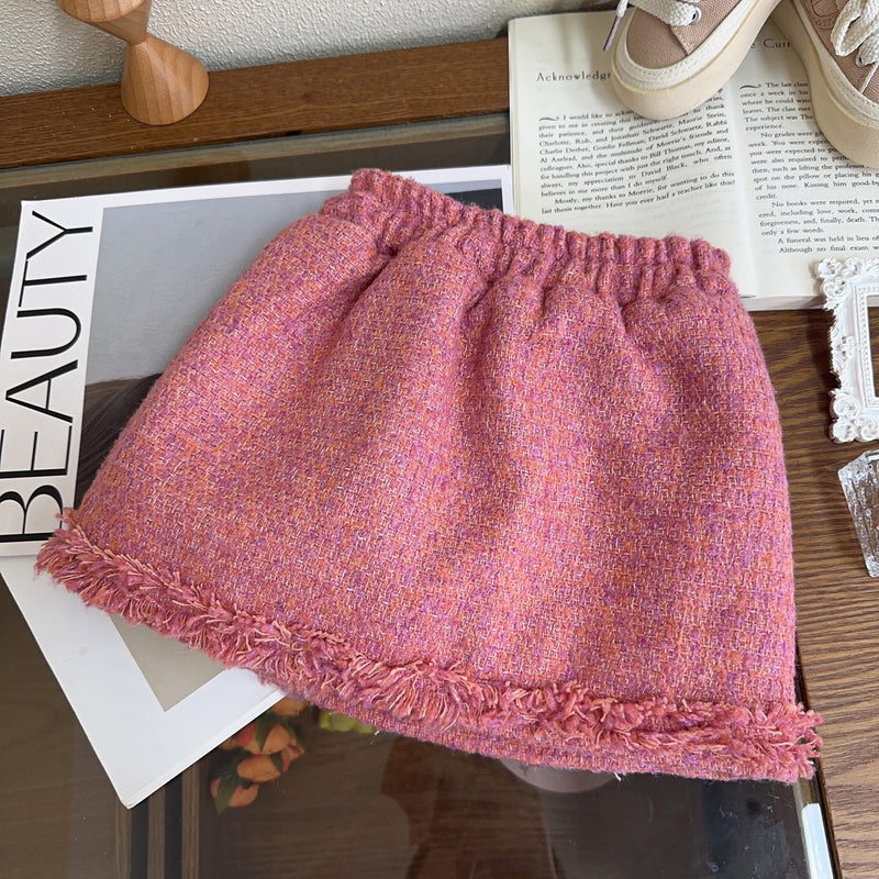 Girls' New Winter Jacket and Skirt Two-piece Suit