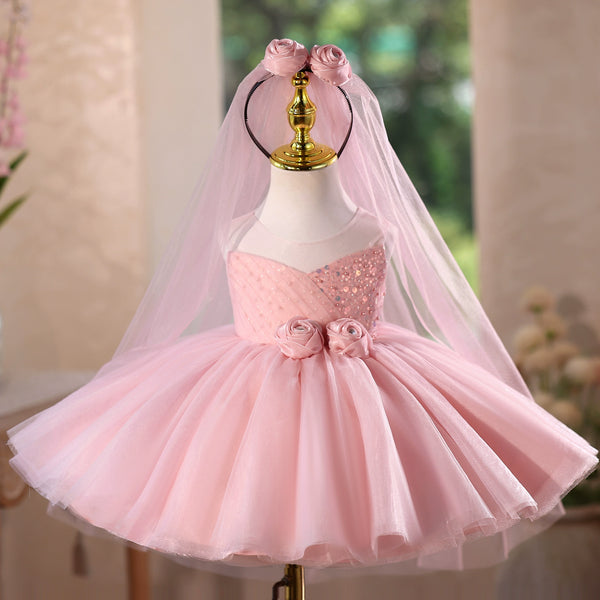 Girls Birthday Dress Flower Girl Wedding Dress Children's Party Princess Dress