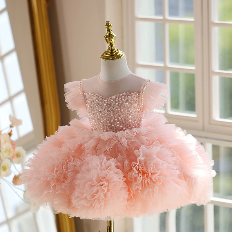 Girls Pageant Princess Dress Girls Birthday Puffy Dress