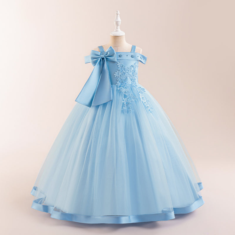Girls' Birthday Dress Flower Girl Sleeveless Dress Girl's Floral Prin – marryshe