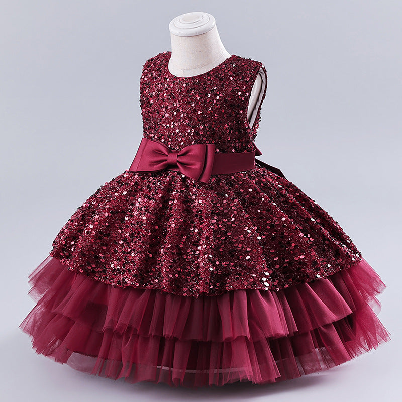 Cute Baby Girl Beauty Pageant Dress Toddler First Birthday Party Prin