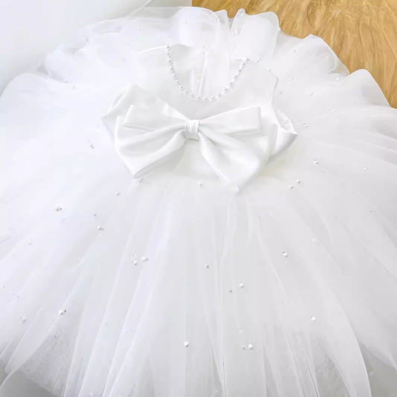 Cute Baby Girl Puffy Bead Princess Dress Toddler Birthday Princess Dress