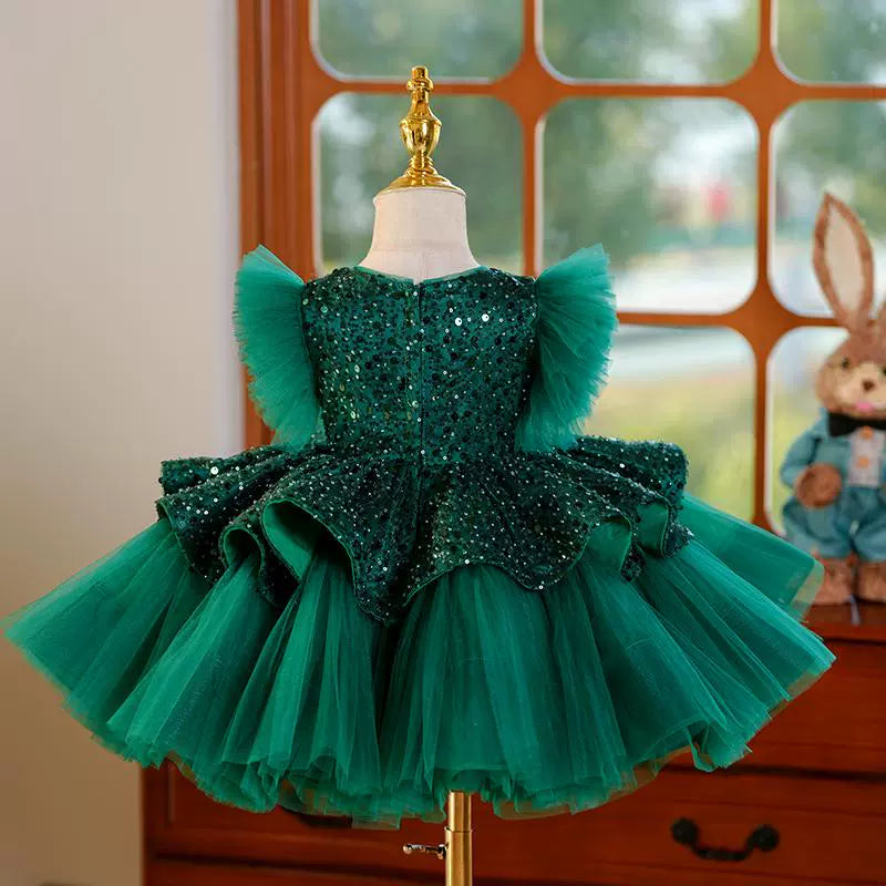 Girls Birthday Green Princess Dress Flower Girl Wedding Dress Girls Birthday Green Princess Dress Flower Girl Wedding Dress