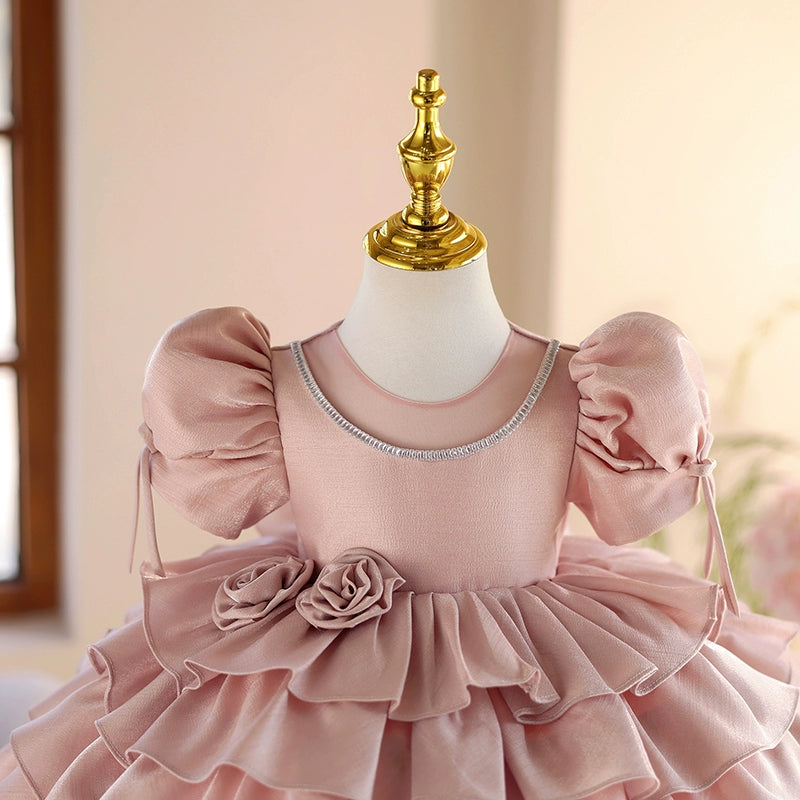Cute Girl Birthday Princess Dress Children Pink Party Dress