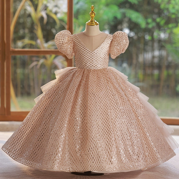 Cute Baby Girl Beauty Pageant Dress Toddler Birthday Party Princess Dress