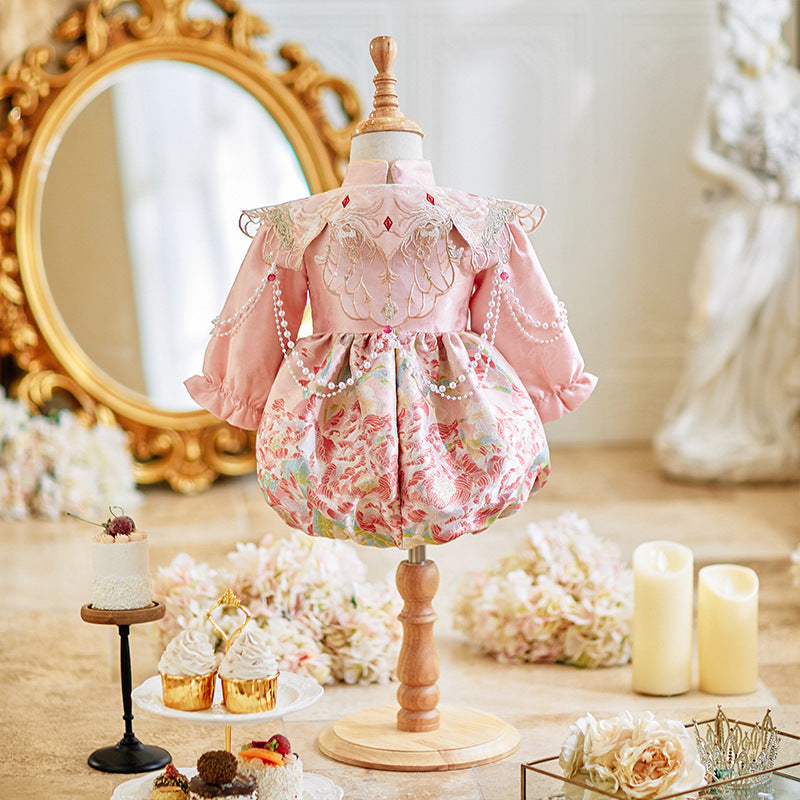 Pink Baby Girl Birthday Princess Dress Girl Communion Cute Suit Dress