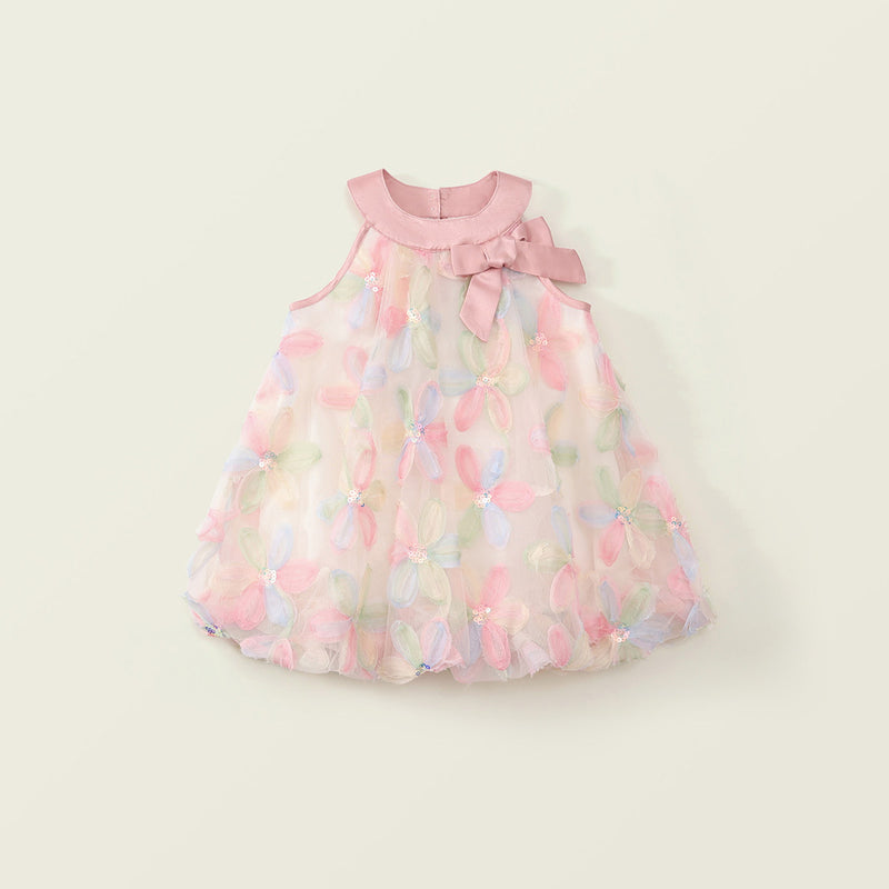 Girls Birthday Fluffy Dress Baby Girl Sleeveless Tank Dress